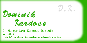 dominik kardoss business card